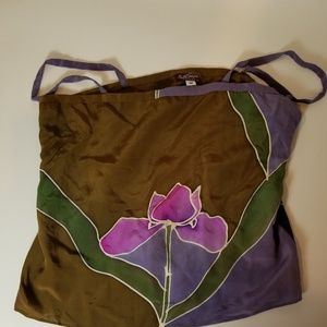 Artist-made, hand-painted silk camisole
